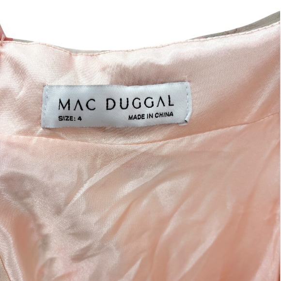 Mac Duggal NEW Ruffle Tiered Cut-Out Lace-up Chiffon‎ Floral Gown $598 - Size 4 - Picture 15 of 16